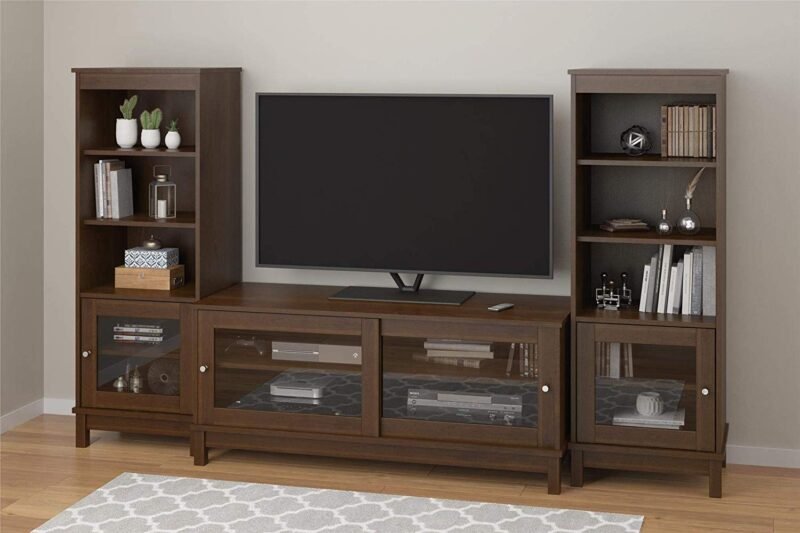 Nathan James 79902 Tora TV Stand Media Wooden Console Oak Finished Drawers - Image 2